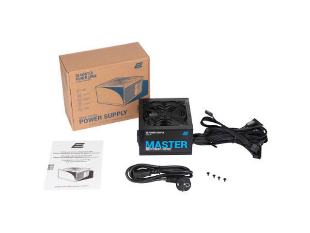 Блок живлення 2E MASTER POWER (650W), >80, 80+ White, 120mm, 1xMB 24pin(20+4), 1xCPU 8pin(4+4), 3xMolex, 5xSATA, (2E-MP65 - Фото 3