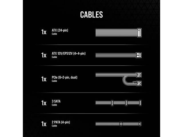 Блок живлення Corsair 650W CX650 (CP-9020278-EU) - Фото 7