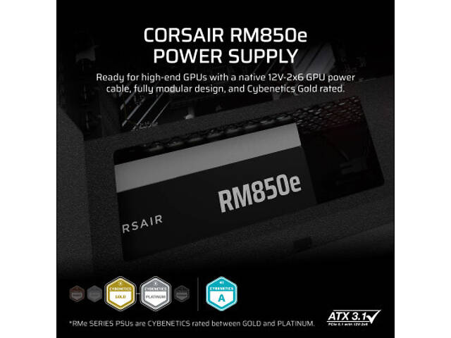 Блок живлення Corsair 850W RM850e (CP-9020296-EU) - Фото 2