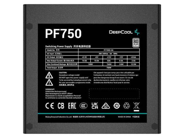 Блок живлення Deepcool 750W (R-PF750D-HA0B-EU) - Фото 3