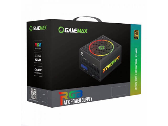 Блок живлення Gamemax 1050W 80 Gold ARGB (RGB-1050 PRO) - Фото 1