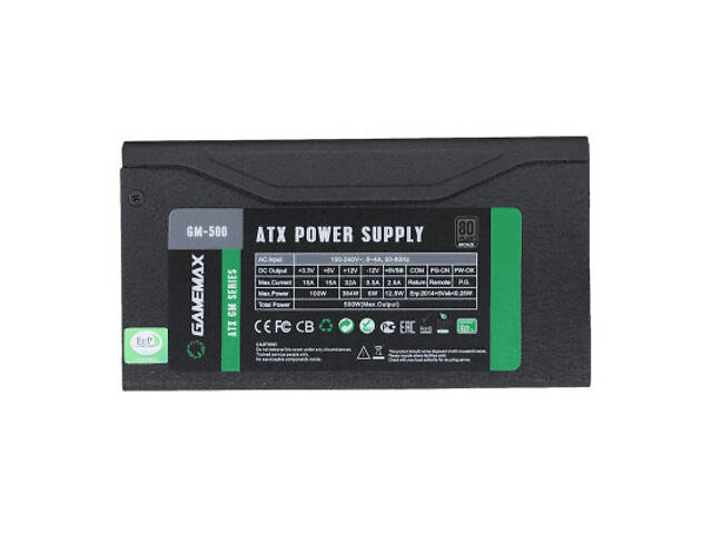 Блок живлення Gamemax GM-500 80+ APFC Black - Фото 2