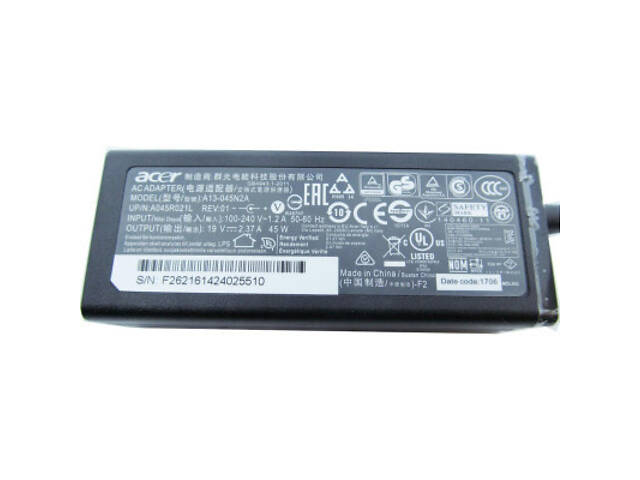 Блок живлення до ноутбука Acer 45W 19V, 2.37A, 5.5/1.7 (A13-045N2A / A40241) - Фото 3