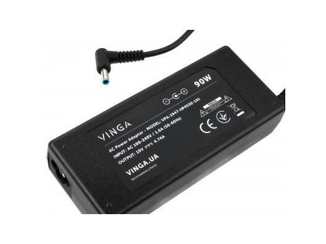 Блок живлення до ноутбука Vinga HP 90W 19V 4.74A 4.5*3.0 (VPA-1947-HP4530-101) - Фото 1