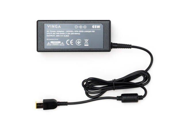 Блок живлення до ноутбука Vinga Lenovo 65W 20V 3.25А square with pin (VPA-2032-LNSQ01-101) - Фото 3