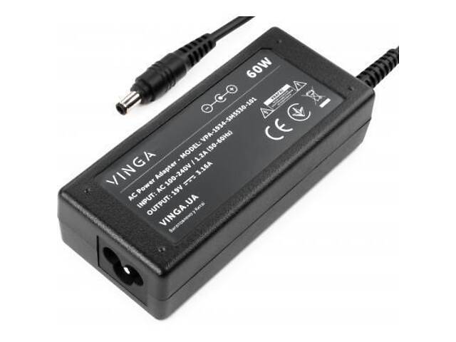Блок живлення до ноутбука Vinga Samsung 60W 19V 3.16А 5.5*3.0 (VPA-1934-SM5530-101) - Фото 3