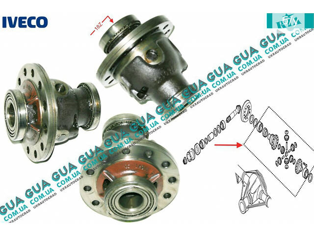 Блок сателлитов дифференциала / редуктора моста ( спарка - полуось 18Z ) 7164276 Iveco / ИВЕКО DAILY II 1989-1999 / ДЭЙЛ