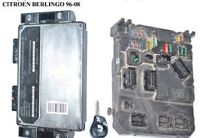 Блок управления двигателем комплект 1.9D (DW8)  CITROEN BERLINGO 96-08 (СИТРОЕН БЕРЛИНГО) (R04080035A, 9648225180, 96413