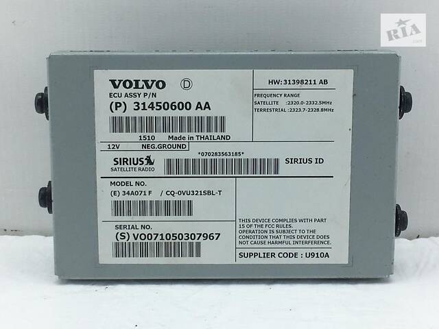 Блок управления VOLVO S60 Y20 2013-2018 31450600