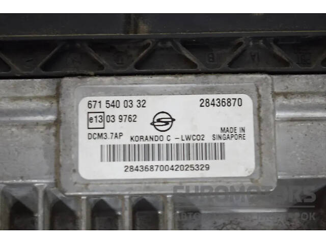 Блок управления двигателем SsangYong Korando C D20R 2010 6715400332 it-15949 Дизель - Фото 2