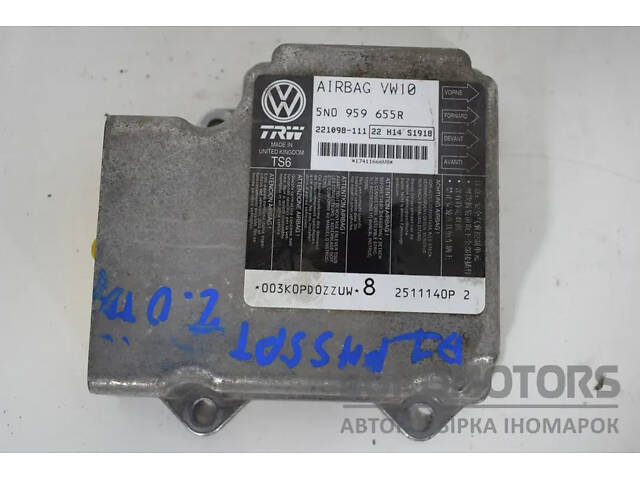 Блок управления подушкой безопасности VW Passat 2.0 TDI (B7) 2010-2014 5N0959655R it-15960 Дизель - Фото 1