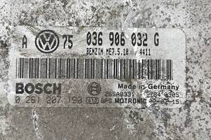 Блок управления двигателем ЭБУ VW GOLF IV 1.4 BCA 036906032G 0261207190