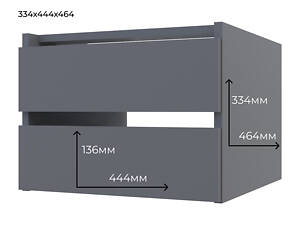 Блок ящиков для шкафа купе Doros G-Caiser Графит 44,8х42х33,6 см (DRS-011273)