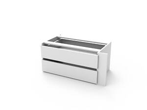 Блок ящиков для шкафа купе Doros L-Caiser Белый 87,6х50х55 см (DRS-011276)