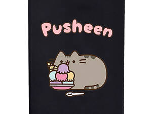 Блокнот 2Life Pusheen cat Кот с мороженым А5 96 листов Черный v-12477