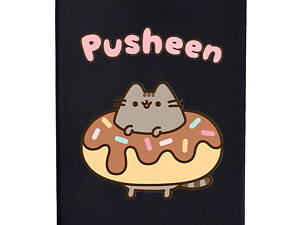 Блокнот 2Life Pusheen cat Кот с пончиком А5 на 96 листов Черный v-12479