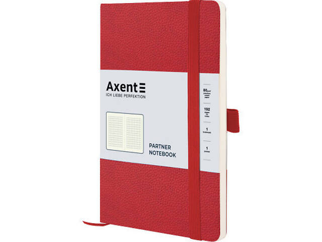 Блокнот Axent Partner Soft Skin 125x195 мм 96 листов в клетку Красный (8616-06-A) - Фото 1