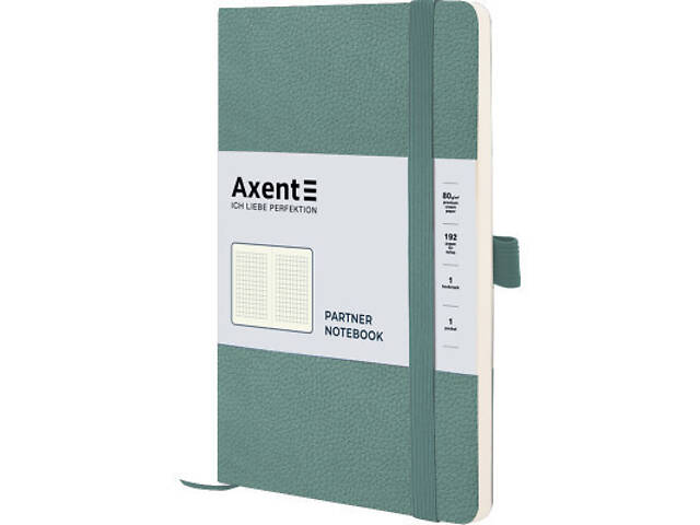 Блокнот Axent Partner Soft Skin 125x195 мм 96 аркушів у клітинку Сіро-лазурний (8616-48-A) - Фото 1