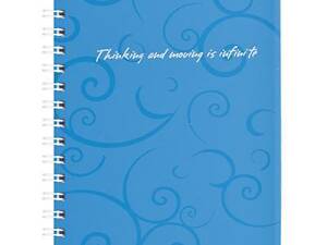 Блокнот Buromax spiral side, А6, 80 аркушів, Barocco, квадрат, синій (BM.2589-614)