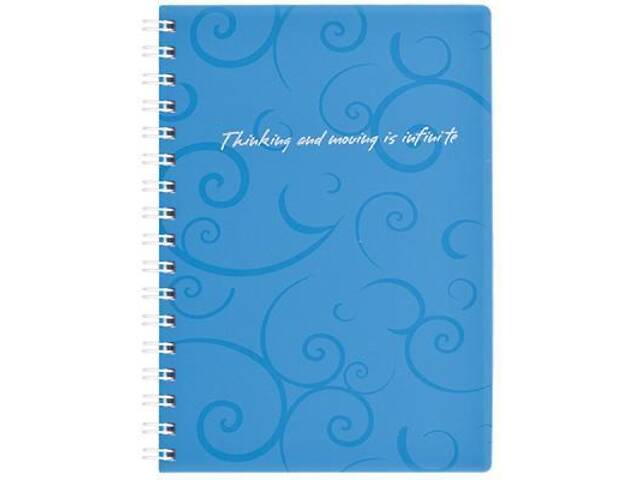 Блокнот Buromax spiral side, А6, 80sheets, Barocco, square, blue (BM.2589-614) - Фото 1