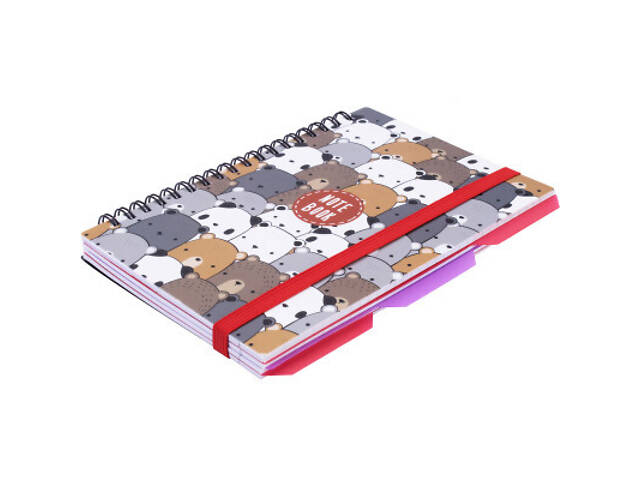 Блокнот Optima Panda, B6 з роздільниками 100 аркушів, клітинка (O20358-12) - Фото 2