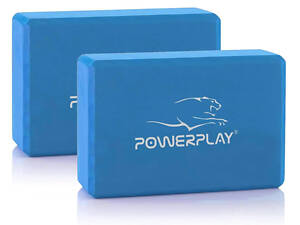 Блок для йоги 2 шт. (пара) PowerPlay 4006 Yoga Brick EVA Сині