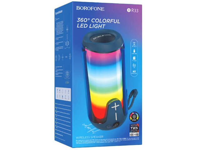Bluetooth Колонка Borofone BR33 Pulse color sports Navy Blue - Фото 2