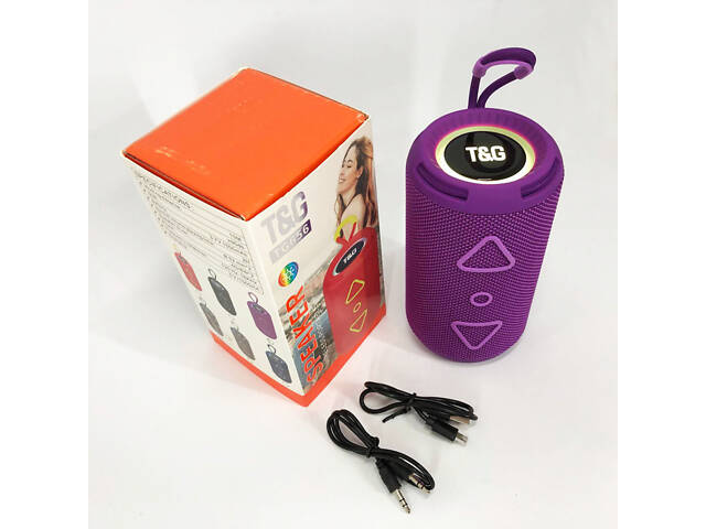 Bluetooth колонка портативна TG656 FM-радіо, потужна переносна акустична колонка. Колір: фіолетовий - Фото 6