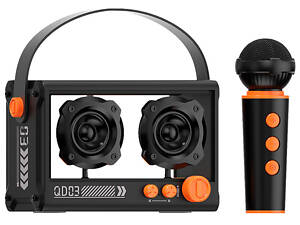 Bluetooth колонка QD03 Transparent с микрофоном Black