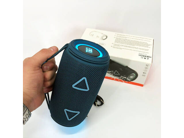 Bluetooth-колонка TG657 з RGB підсвічуванням 1500 mAh, музичні стовпчики для вулиці. Колір: синій - Фото 3