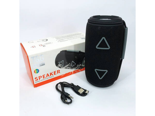 Bluetooth-колонка TG657 з RGB підсвічуванням 1500 mAh, Bluetooth колонка для гарної музики. Колір: чорний - Фото 5