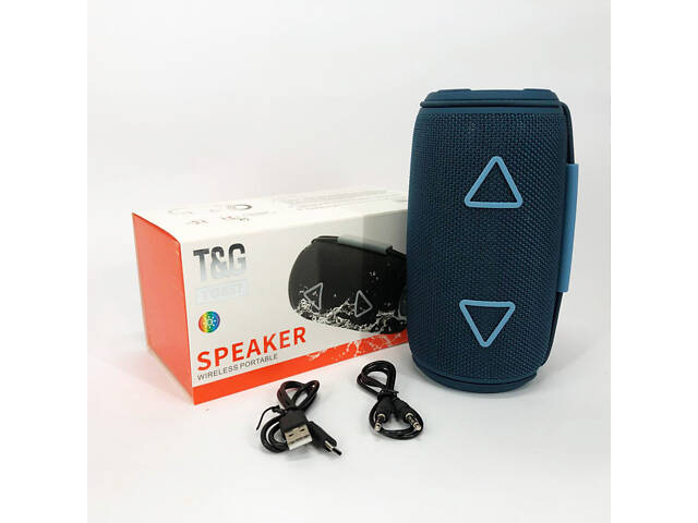 Bluetooth-колонка TG657 з RGB підсвічуванням 1500 mAh, музичні стовпчики для вулиці. Колір: синій - Фото 6