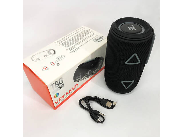 Bluetooth-колонка TG657 з RGB підсвічуванням 1500 mAh, Bluetooth колонка для гарної музики. Колір: чорний - Фото 7