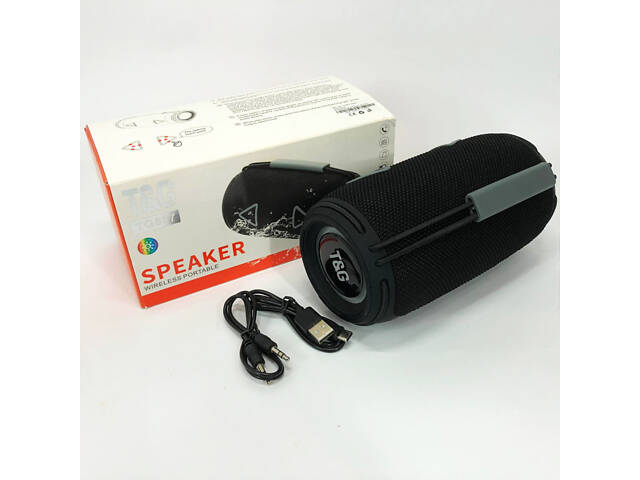 Bluetooth-колонка TG657 з RGB підсвічуванням 1500 mAh, Bluetooth колонка для гарної музики. Колір: чорний - Фото 8