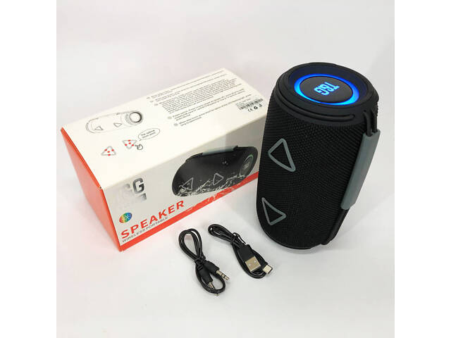 Bluetooth-колонка TG657 з RGB підсвічуванням 1500 mAh, Bluetooth колонка для гарної музики. Колір: чорний - Фото 9