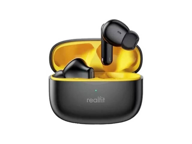 Bluetooth-навушники Realfit F3 з активним шумопоглинанням. Чорні - Фото 1