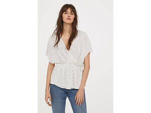 Блуза женская H&M 63927373 XS белый (2000000882055)