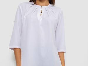 Блуза однотонна — уцінка, колір білий, 230R112-10-U-3