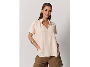 Блузы ISSA PLUS 15161 XXL бежевые