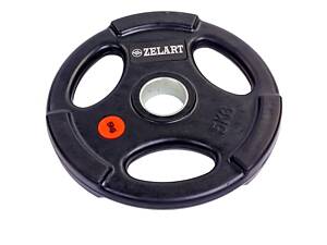 Блины диски обрезиненные Z-HIT Zelart TA-5160-5 5кг Черный