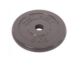 Блины (диски) стальные d-30мм Zelart TA-7789-5 5кг серый