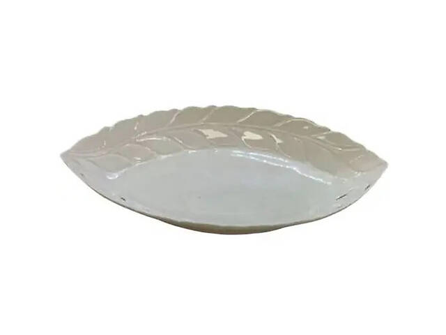 Блюдо для подачи Led Leaf Lace B010812 30х19 см белое - Фото 1