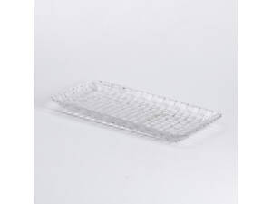 Блюдо для закусок скляне 25*12,5*1,5 см прямокутне