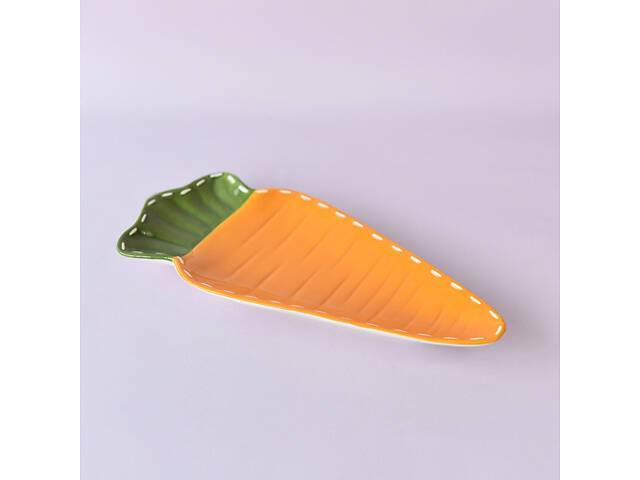 Блюдо керамическое Морковка 6797 2.6х11.4х24.3 см - Фото 1