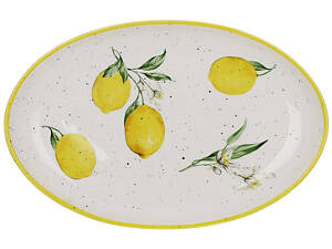 Блюдо овальное Bona Di Сочные лимоны DM014-LM 29х18.7х3 см