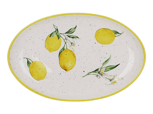 Блюдо овальное Bona Di Сочные лимоны DM014-LM 29х18.7х3 см - Фото 1