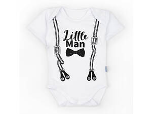 Боді для хлопчика зі принтом підтяжки Little Man