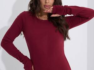 Боди ISSA PLUS 14940A XXL темно-бордовый