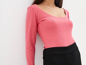 Боді з рукавами Подіум Ashley 27563-PINK S Рожевий