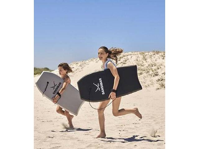 Бодиборд, доска для плавания Sansibar 100x49x5 см черная (до 85 кг.) - Фото 3